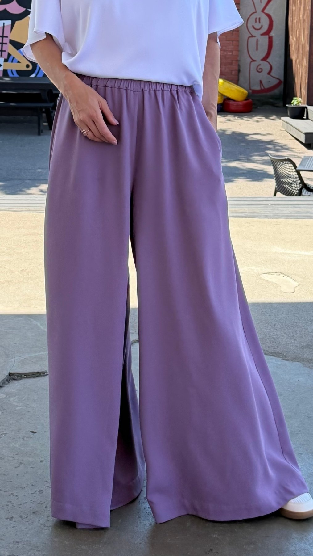 Palazzo Trousers Light Purple - BeaA - Be At Home with Yourself - Trousers