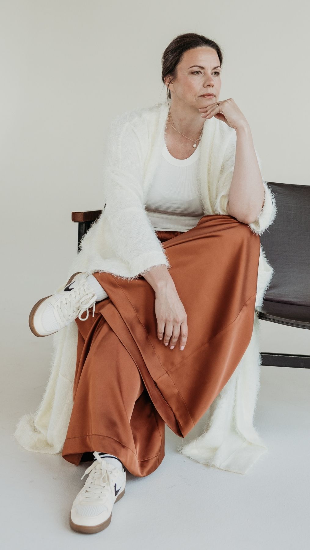 Palazzo trousers Silk Bronze - BeaA - Be At Home with Yourself - Trousers