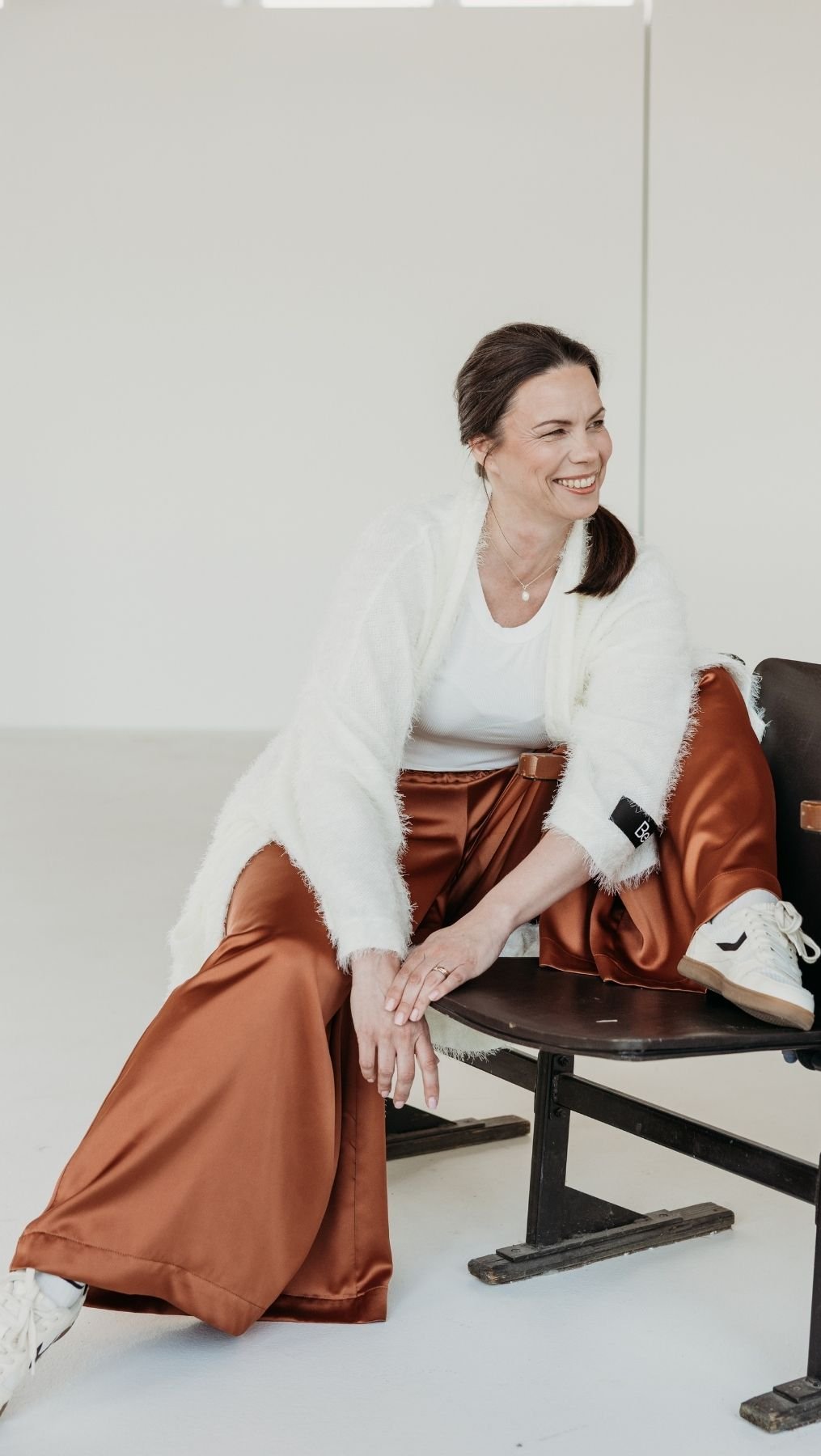 Palazzo trousers Silk Bronze - BeaA - Be At Home with Yourself - Trousers