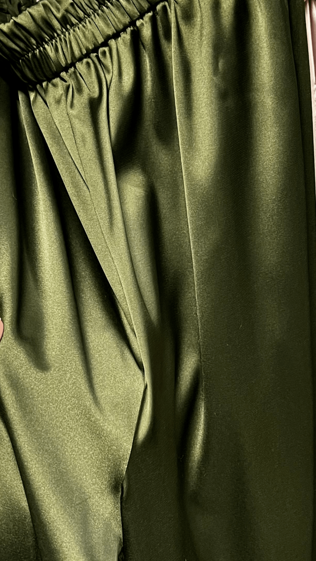 Forest green palazzo trousers BeaA - Be At Home with Yourself