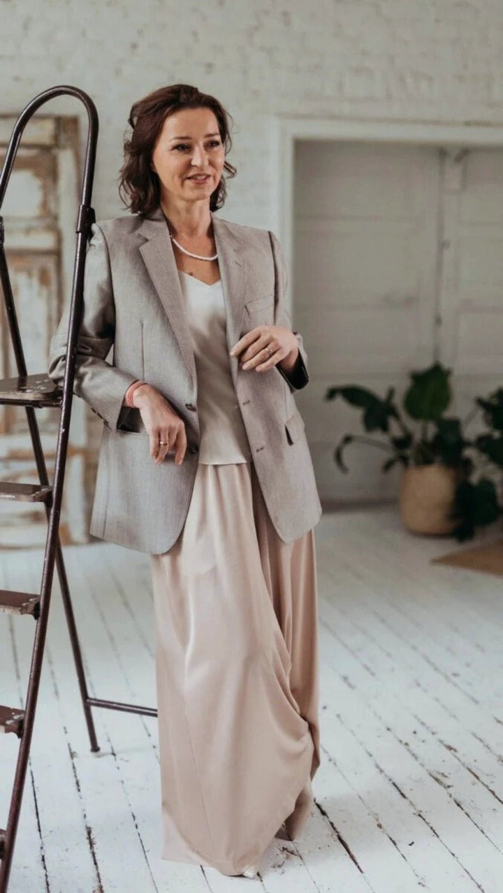 Palazzo Trousers Silk Powder - BeaA - Be At Home with Yourself - Wide Trousers