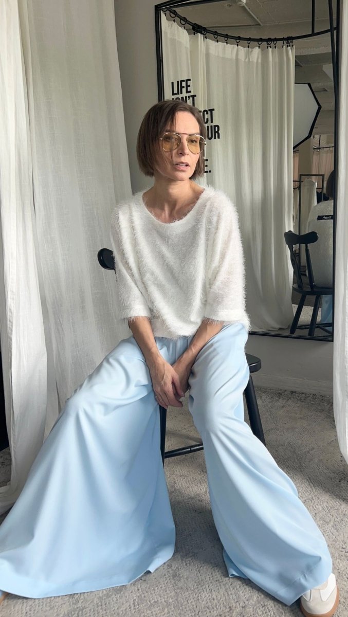 Palazzo Trousers Sky Blue - BeaA - Be At Home with Yourself - Wide Trousers