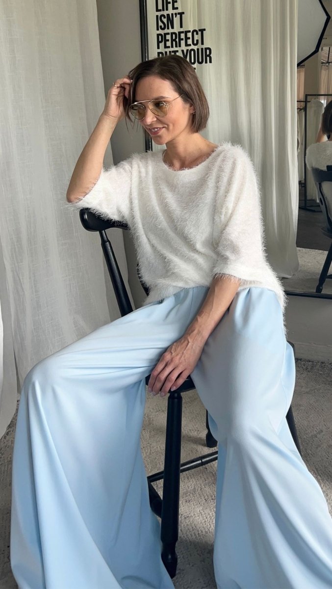 Palazzo Trousers Sky Blue - BeaA - Be At Home with Yourself - Wide Trousers