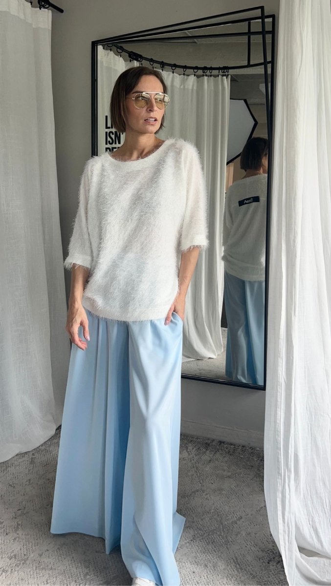 Palazzo Trousers Sky Blue - BeaA - Be At Home with Yourself - Wide Trousers