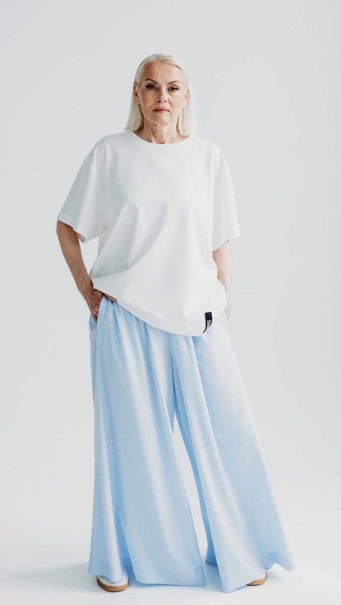 Palazzo Trousers Sky Blue - BeaA - Be At Home with Yourself - Wide Trousers