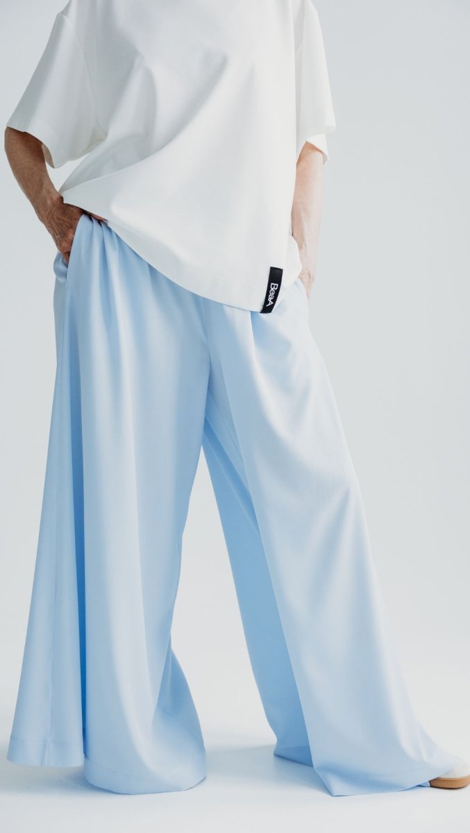 Palazzo Trousers Sky Blue - BeaA - Be At Home with Yourself - Wide Trousers