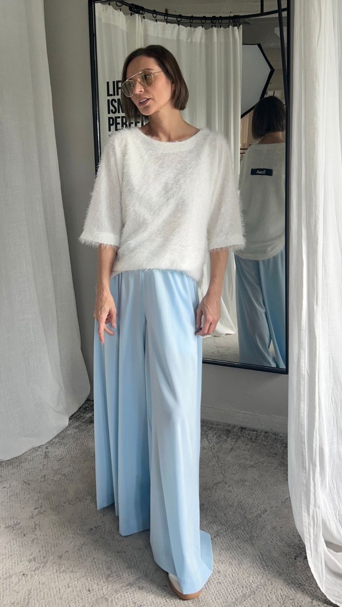 Palazzo Trousers Sky Blue - BeaA - Be At Home with Yourself - Wide Trousers