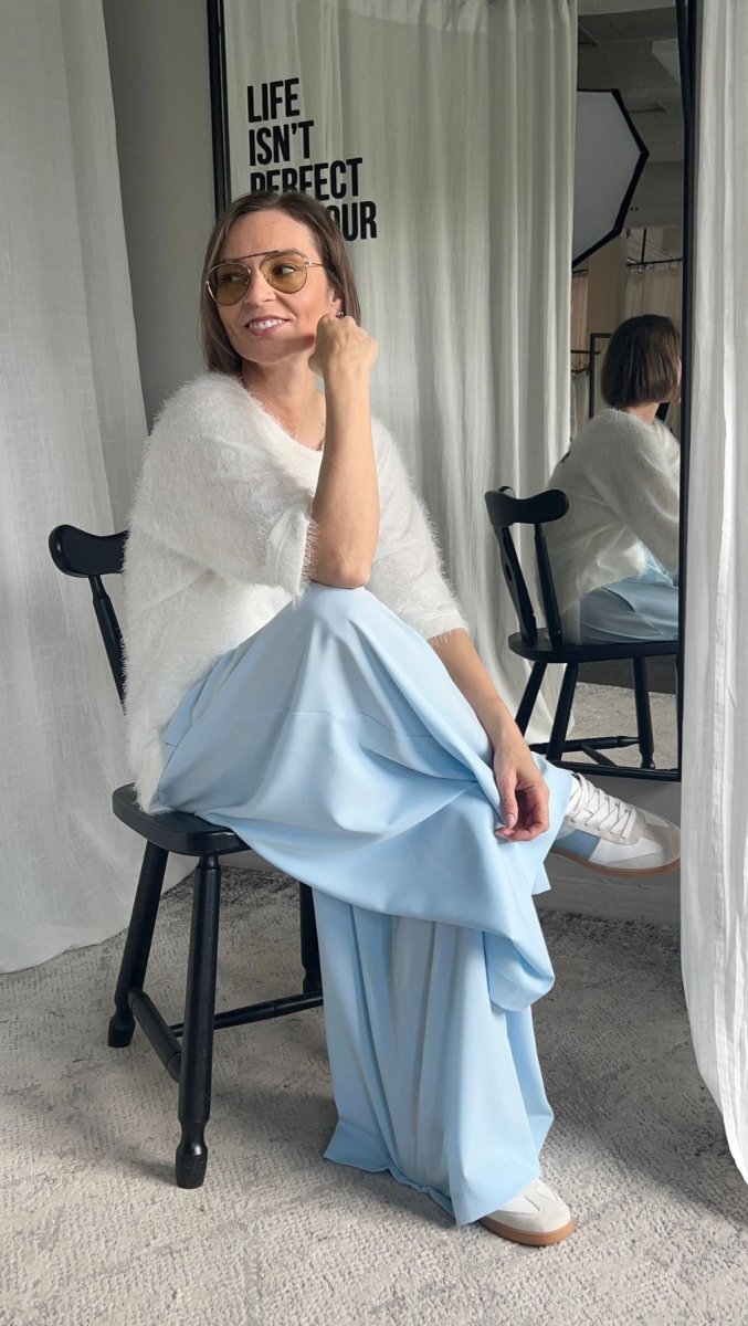 Palazzo Trousers Sky Blue - BeaA - Be At Home with Yourself - Wide Trousers