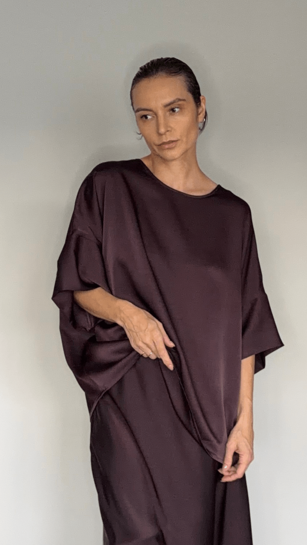 Pleat top cherry - BeaA - Be At Home with Yourself - Top