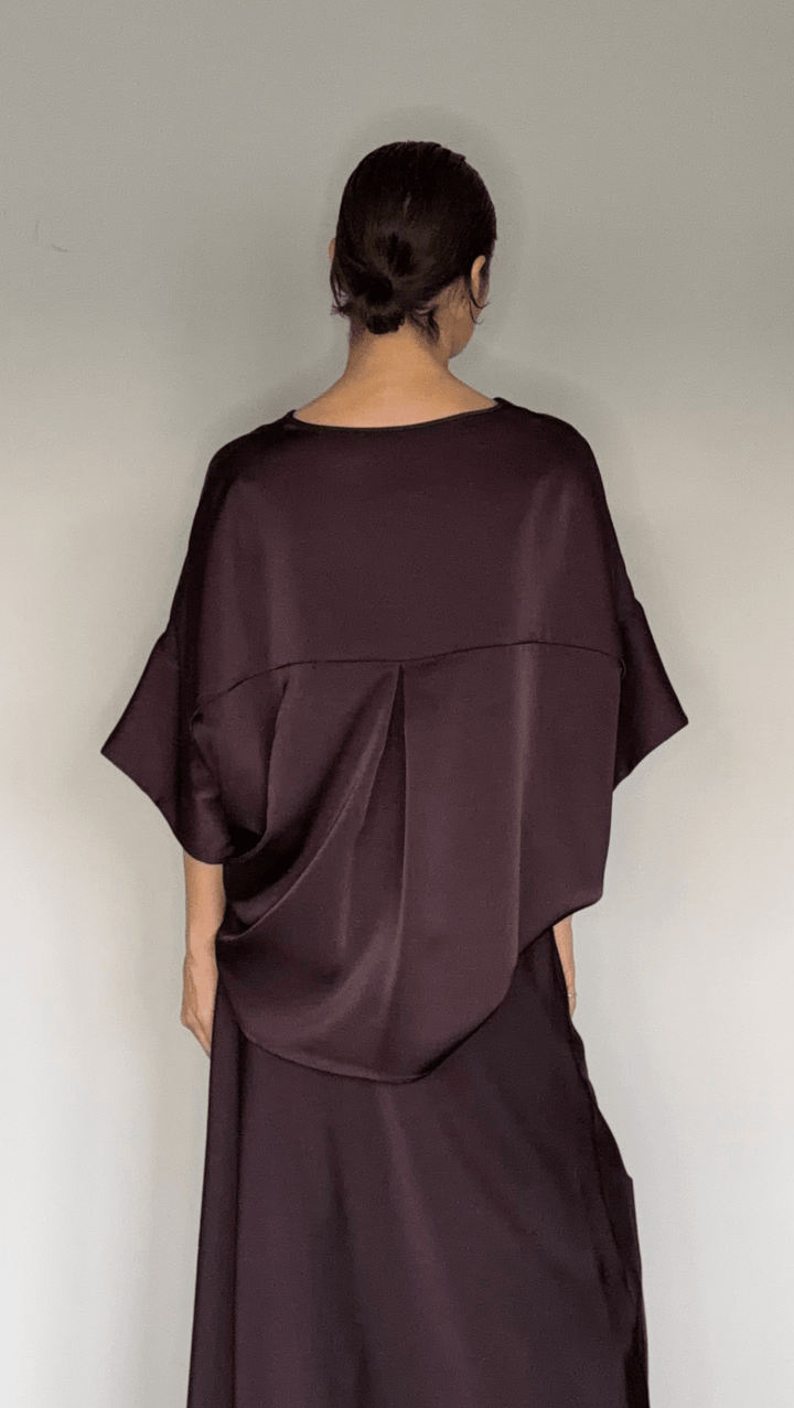 Pleat top cherry - BeaA - Be At Home with Yourself - Top