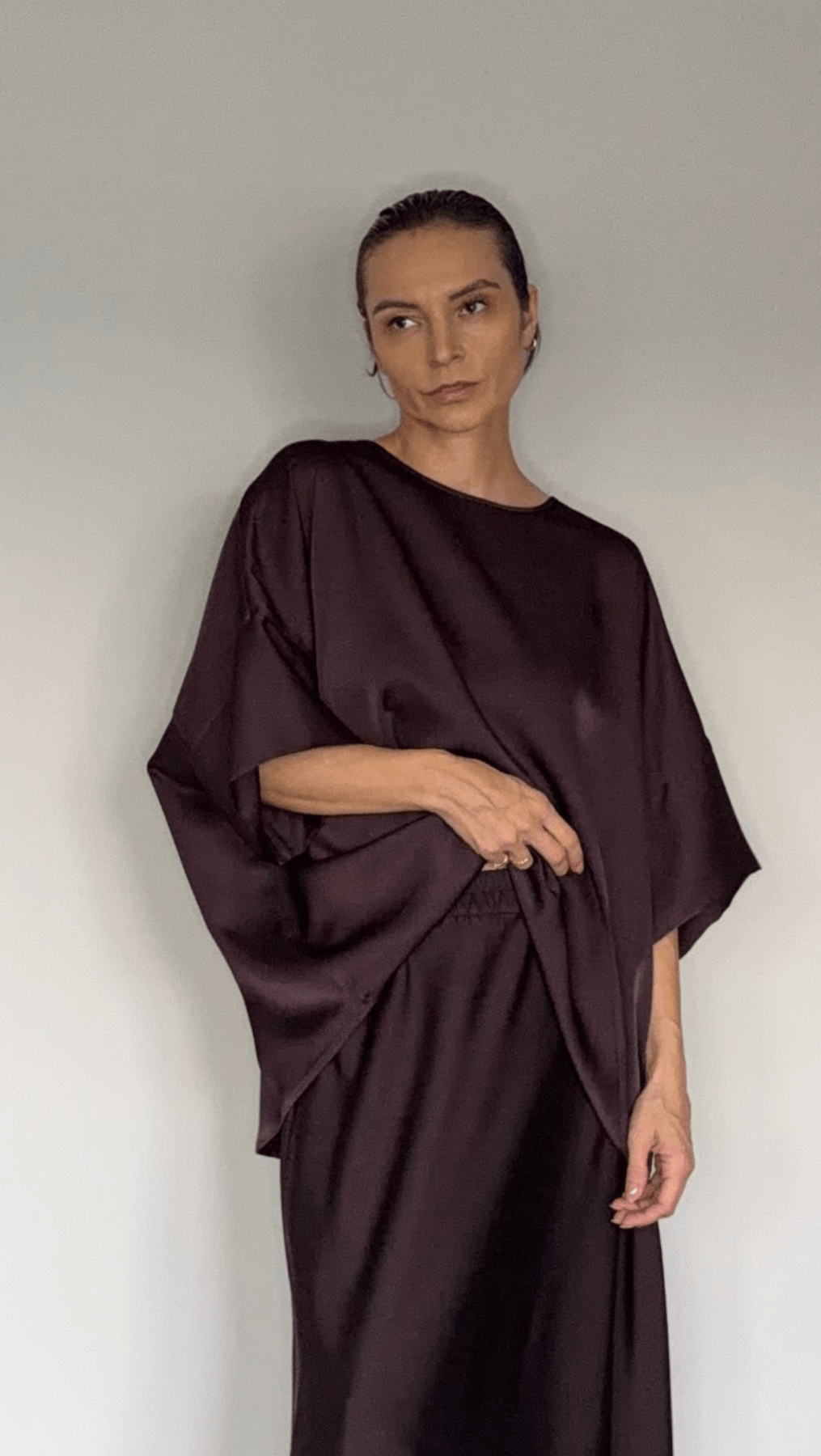 Pleat top cherry - BeaA - Be At Home with Yourself - Top