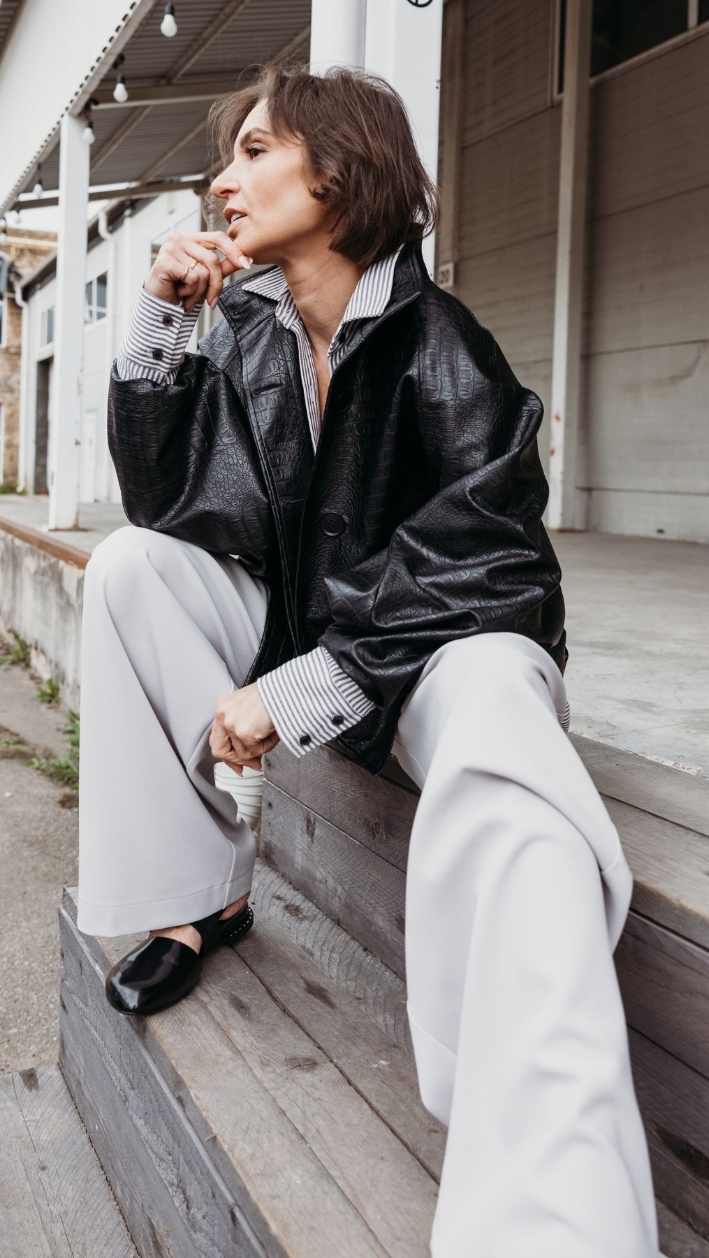 Pleated trousers Light Gray - BeaA - Be At Home with Yourself - Trousers