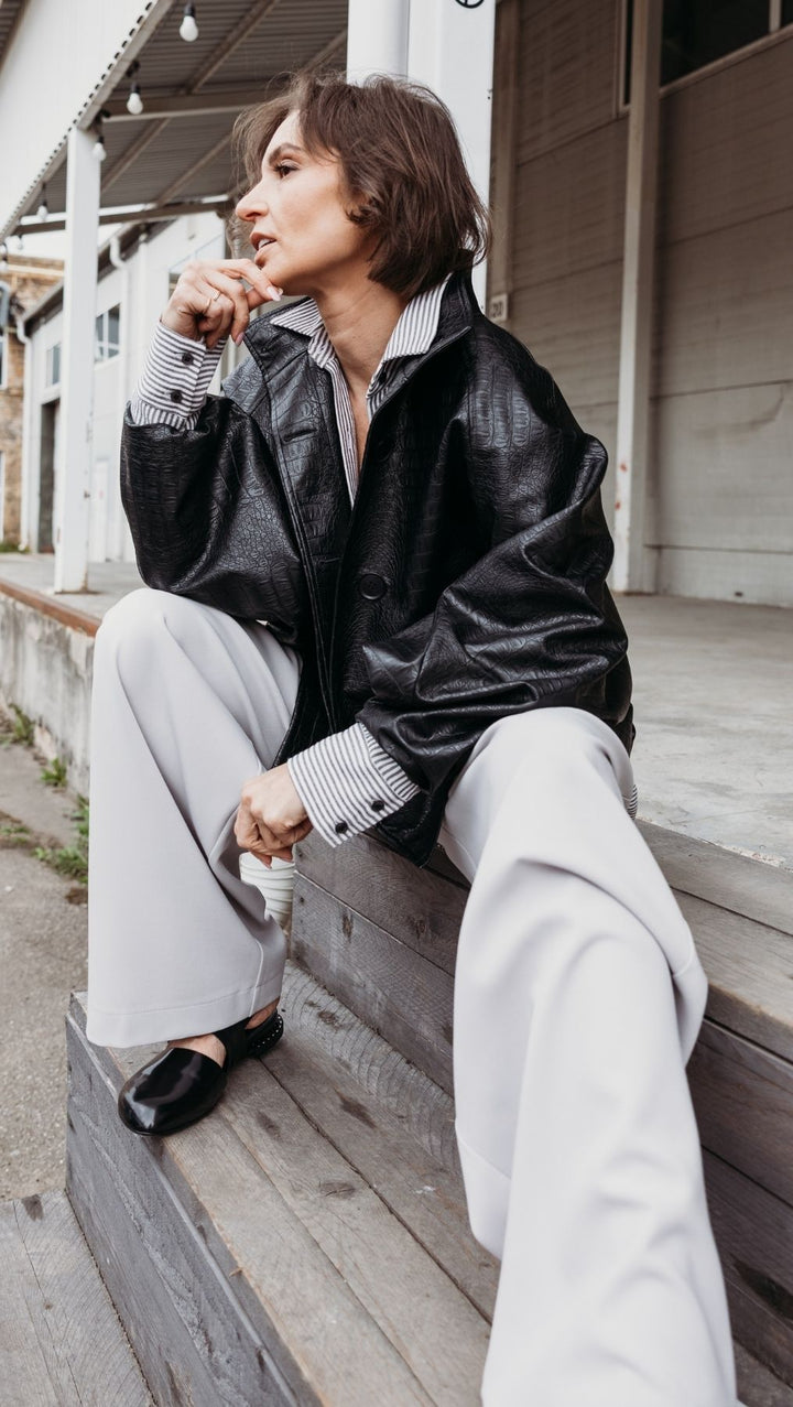 Pleated trousers Light Gray - BeaA - Be At Home with Yourself - Trousers
