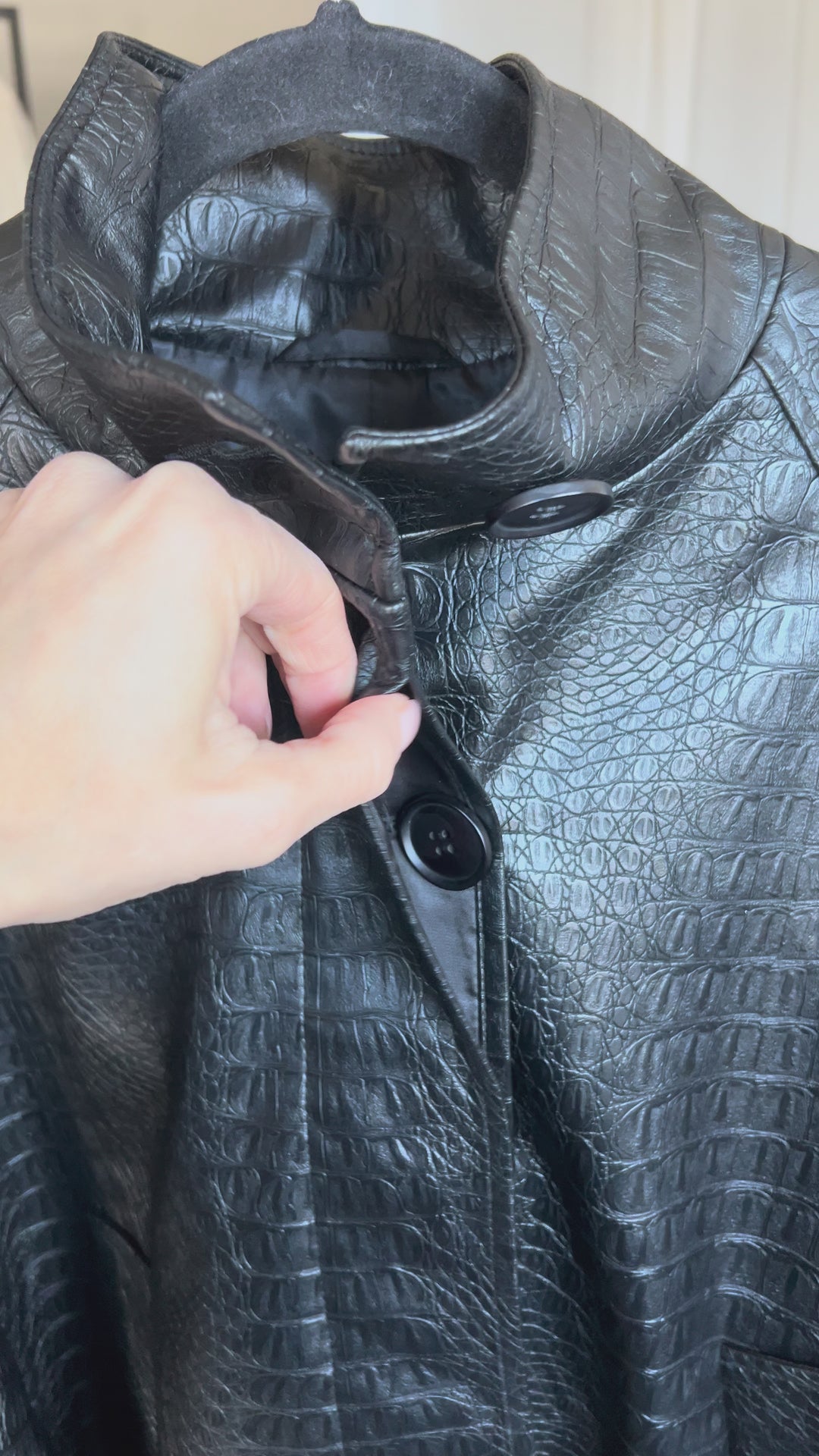 Экокожаная куртка Noir Croc