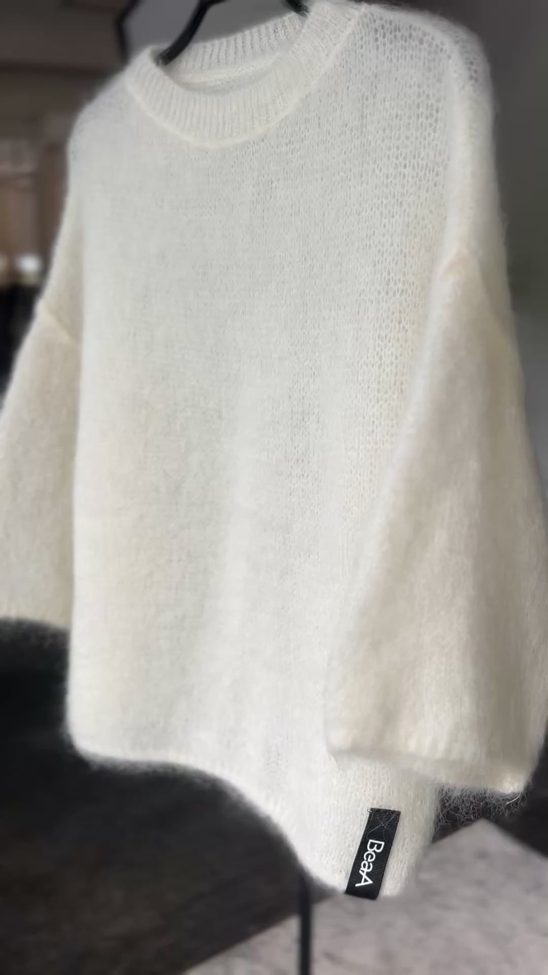 Kid mohair sweater White
