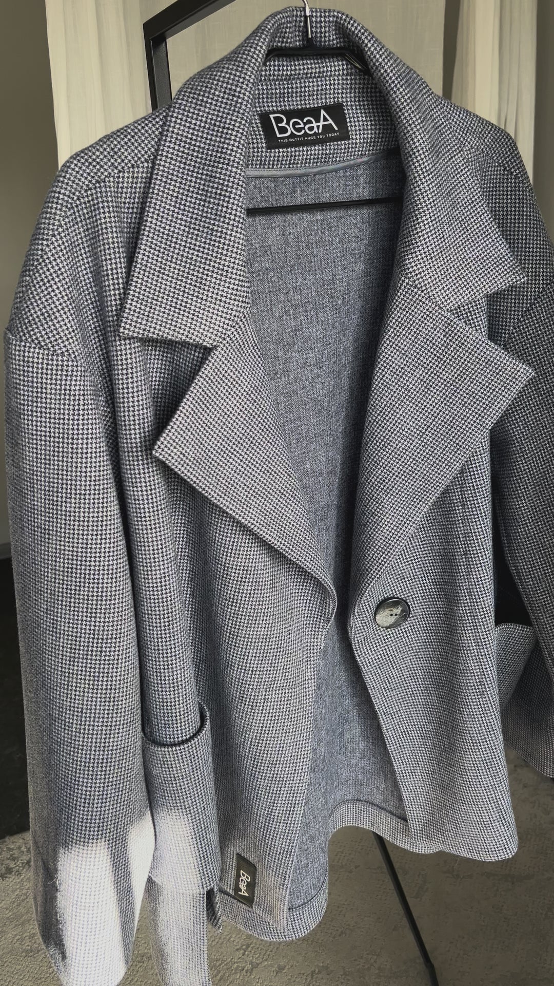 Jacket Blue Houndstooth