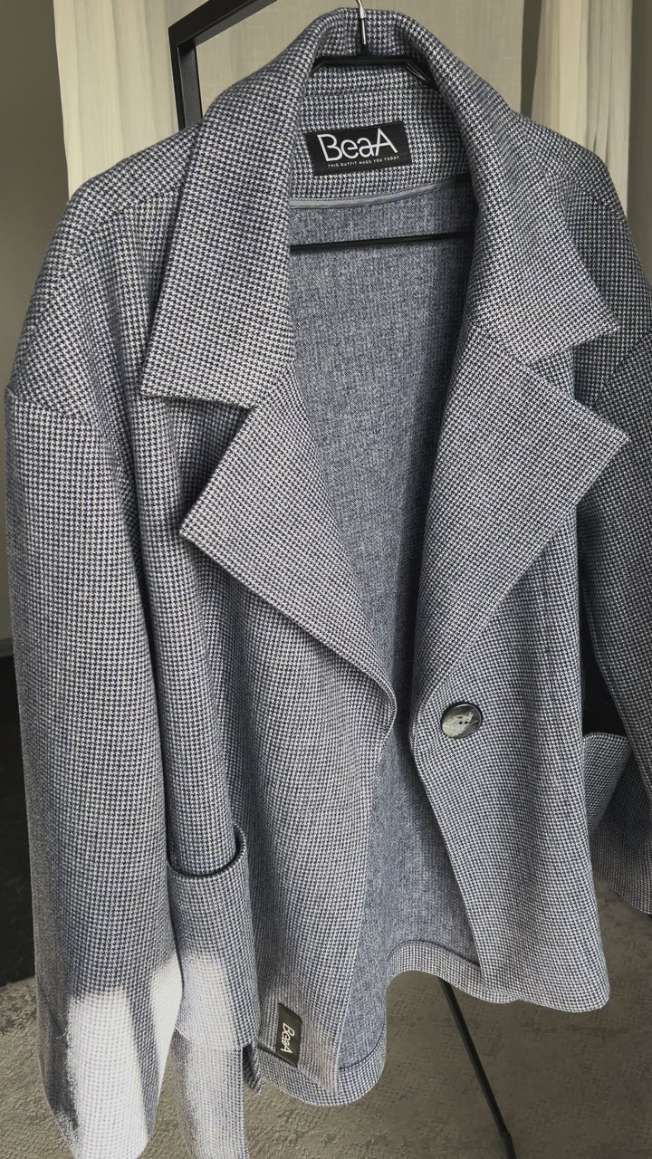 Jacket Blue Houndstooth