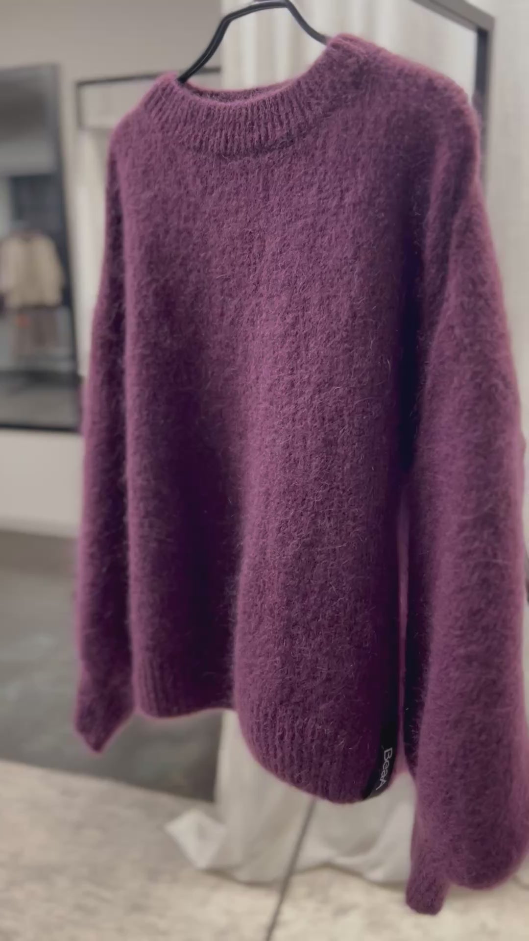 Mohair and wool Sweater Purple