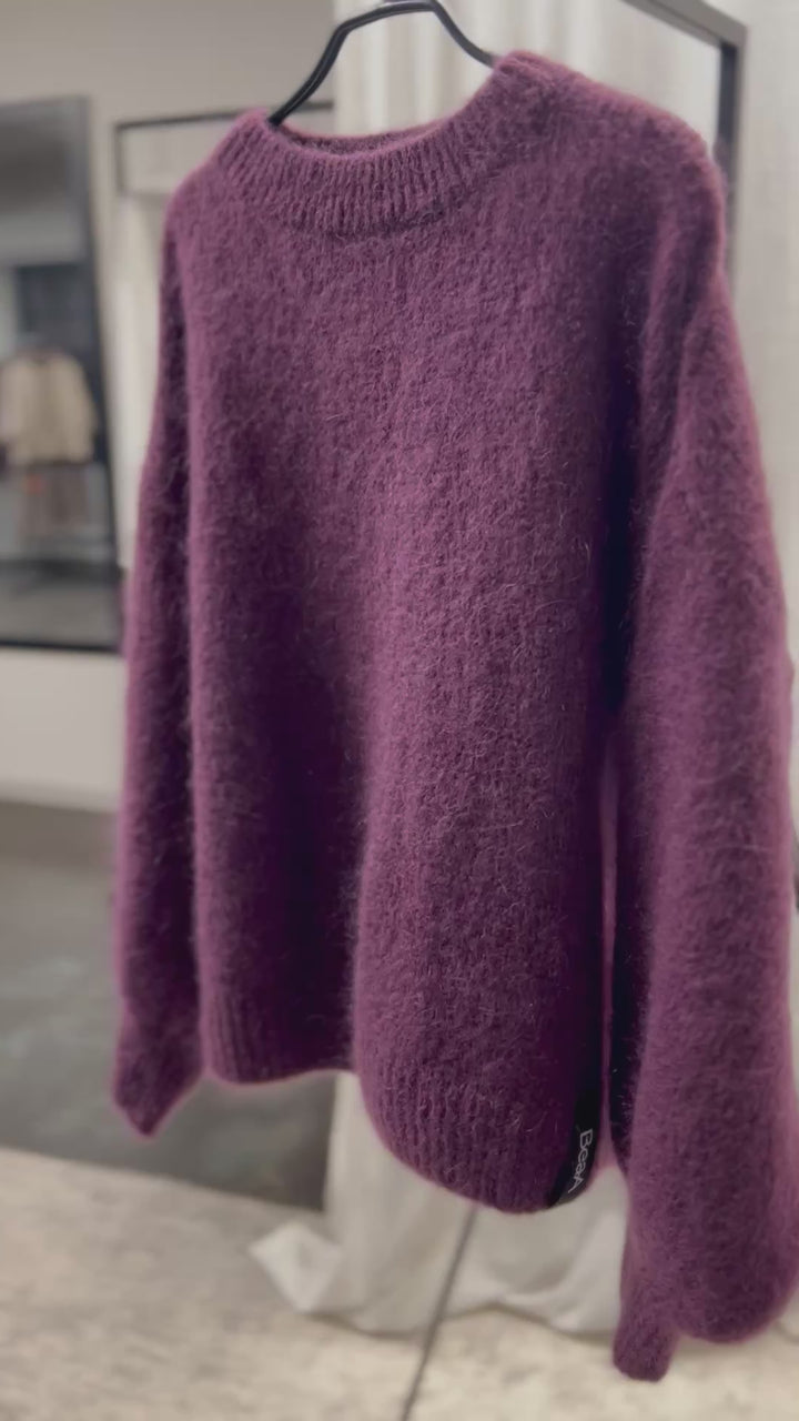 Mohair and wool Sweater Purple