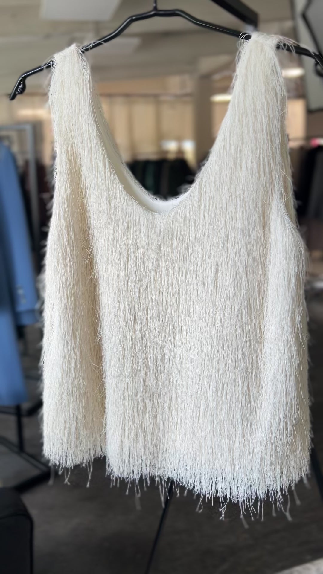 Fringe Top Creme