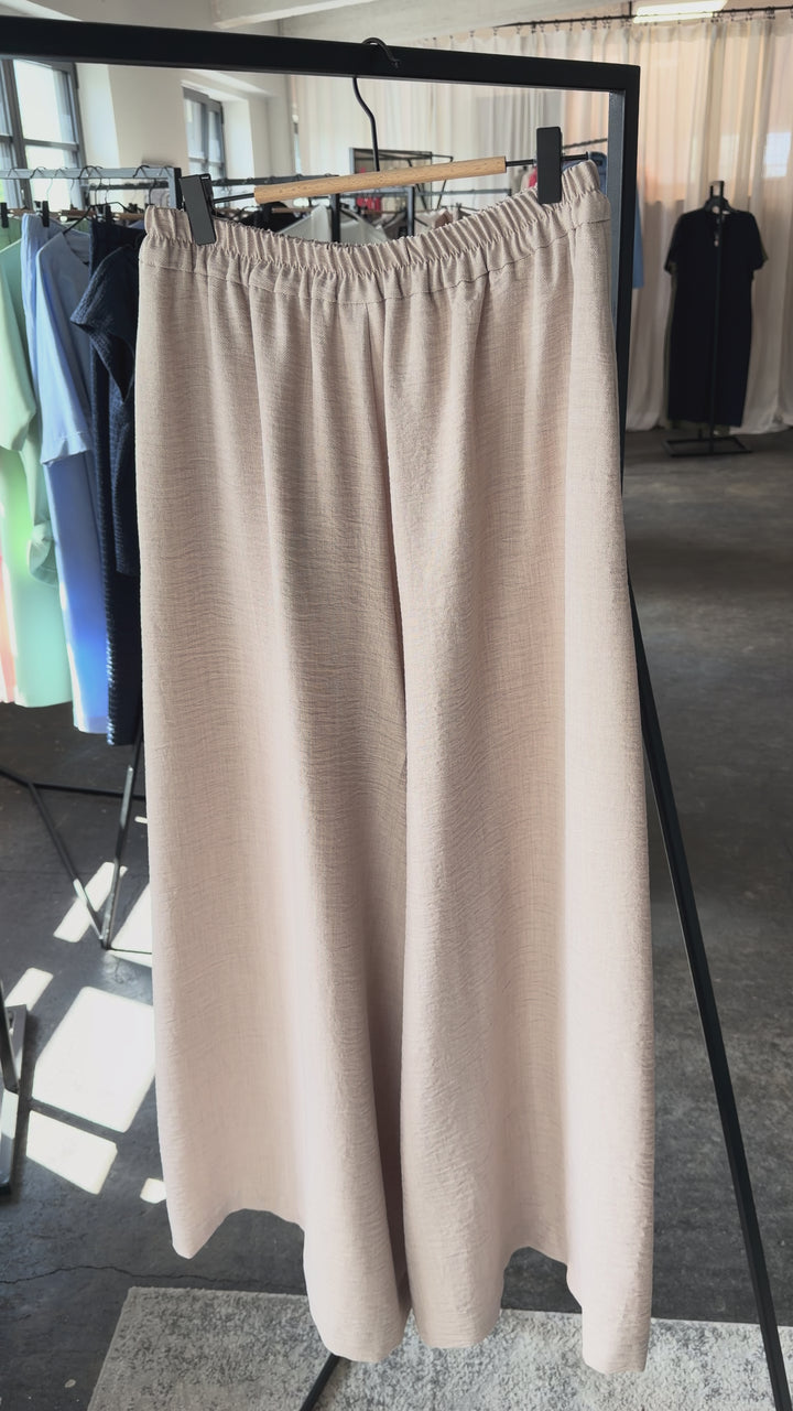 Linen Palazzo Trousers Sand