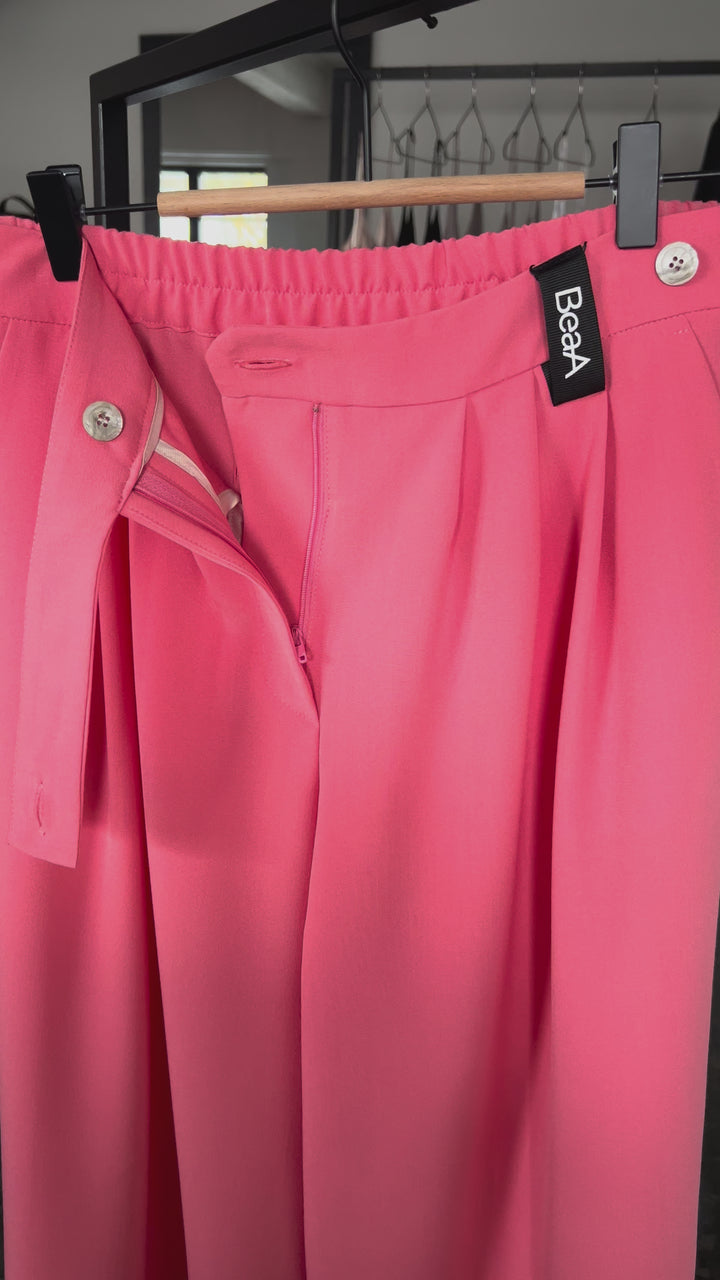 Double pleat trousers Coral