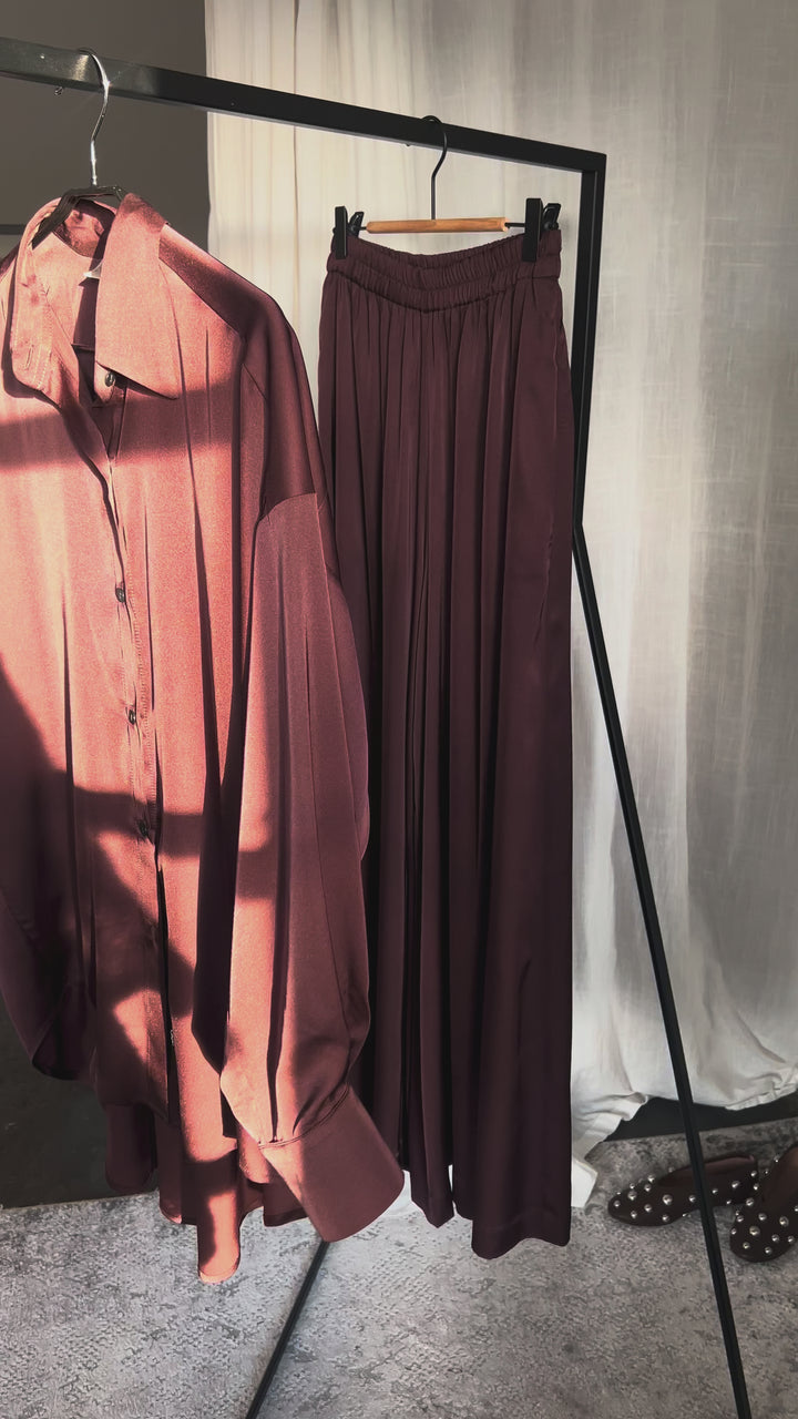 Dark Brown Silk shirt