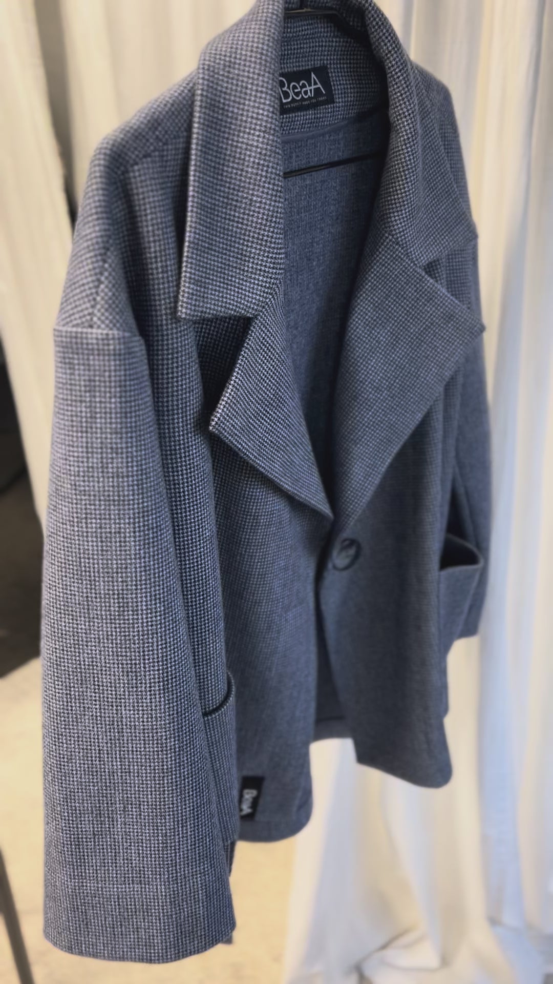 Jacket Blue Houndstooth