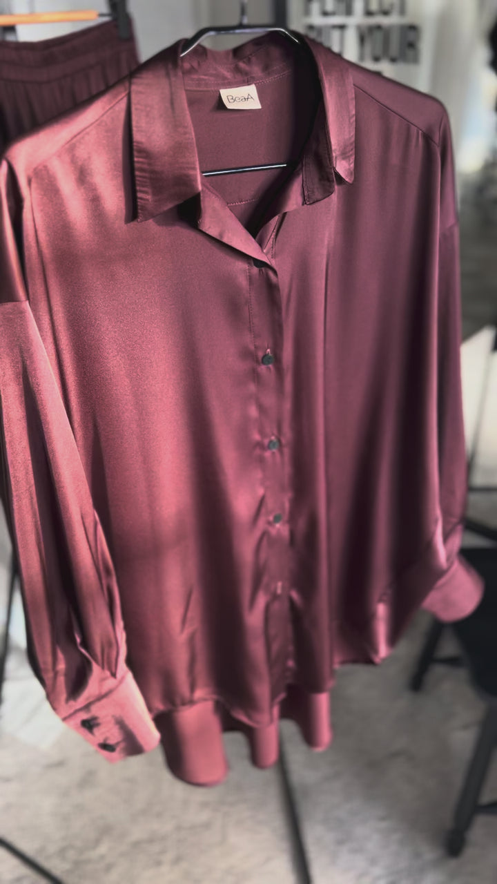 Dark Brown Silk shirt