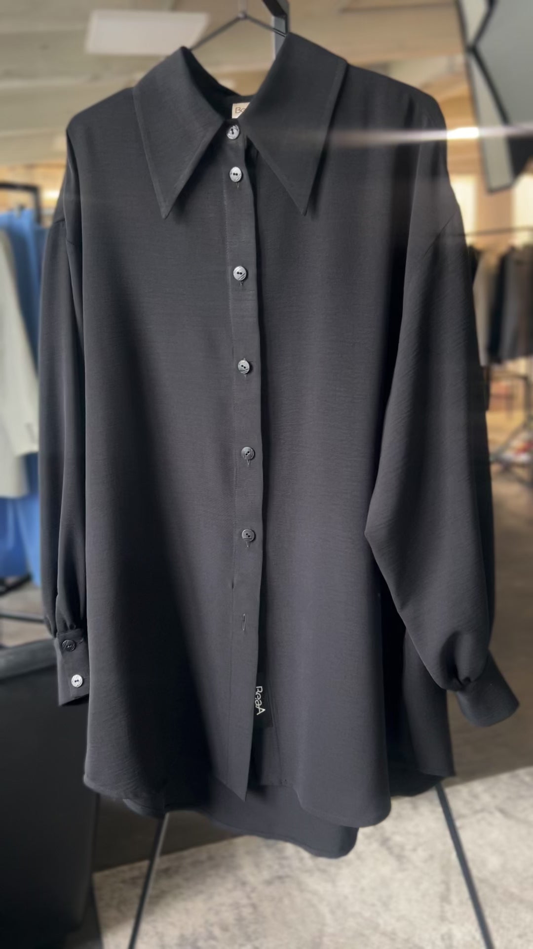Textured Black Blouse