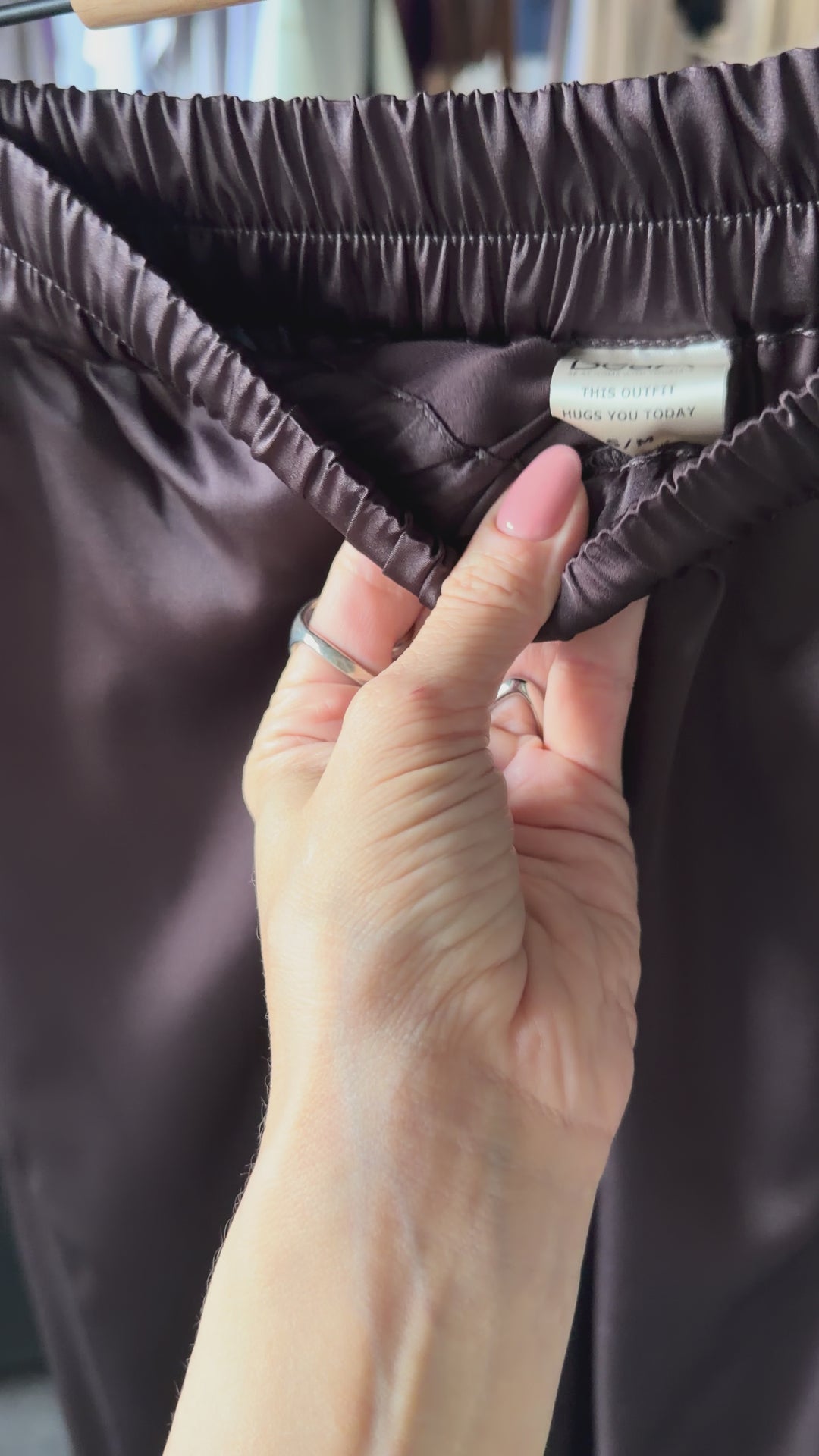 Palazzo trousers Silk Dark Chocolate