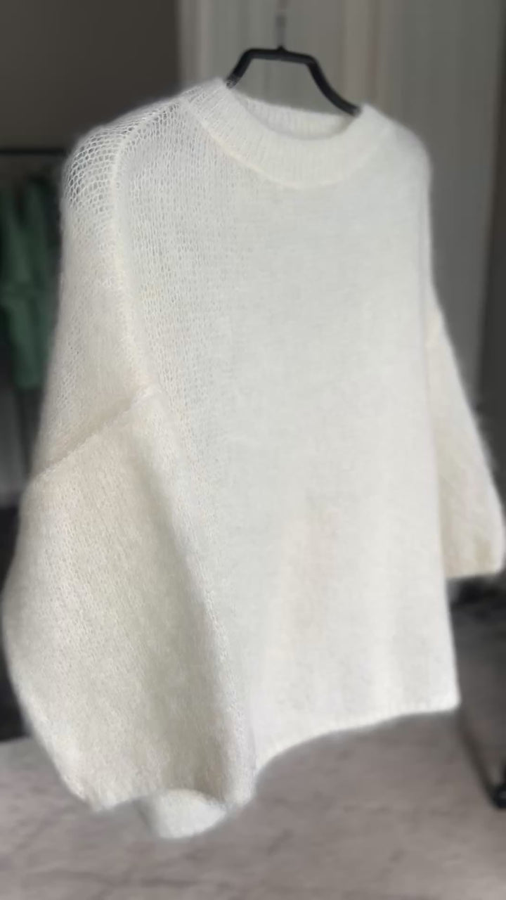 Kid mohair sweater White