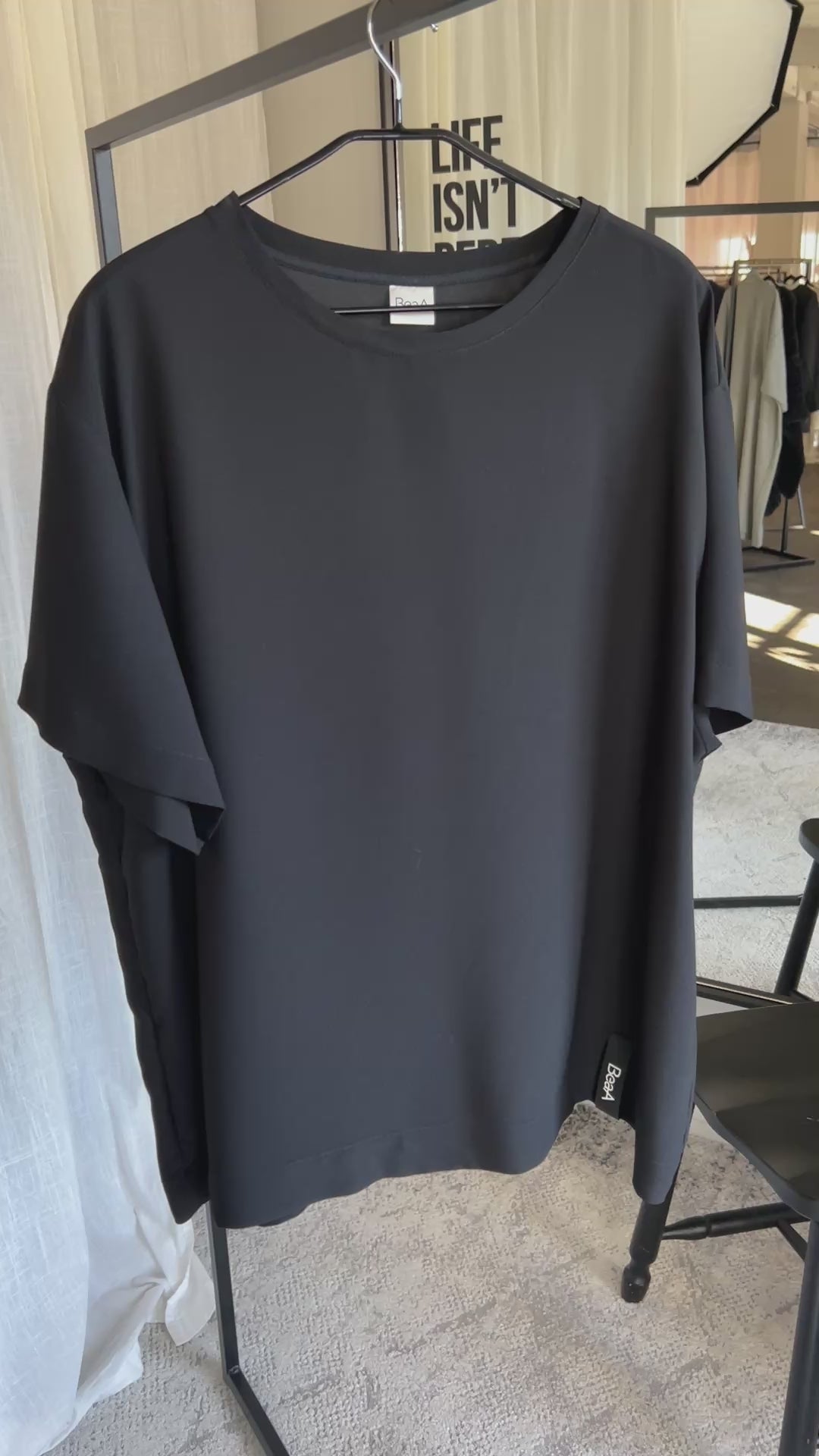 Oversize T-krekls Melns