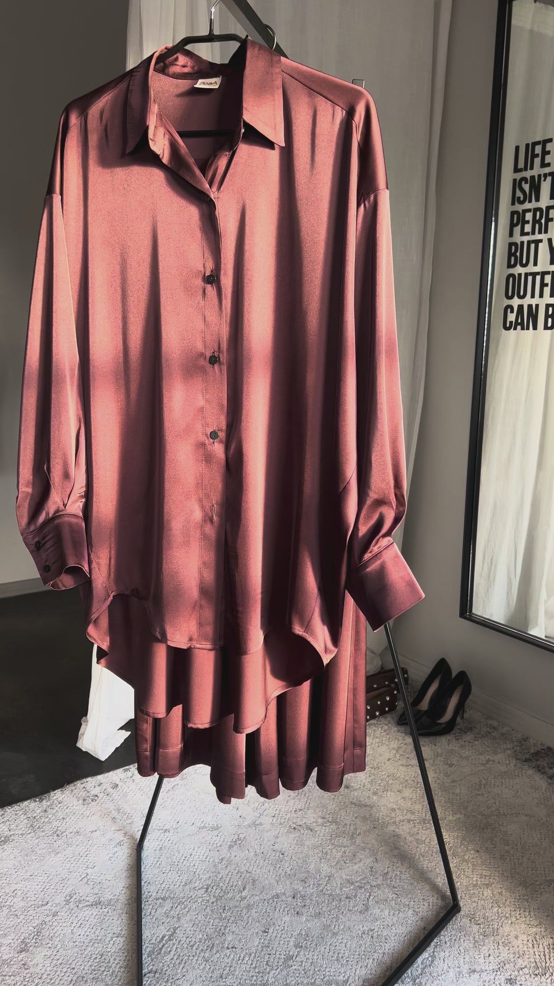 Dark Brown Silk shirt