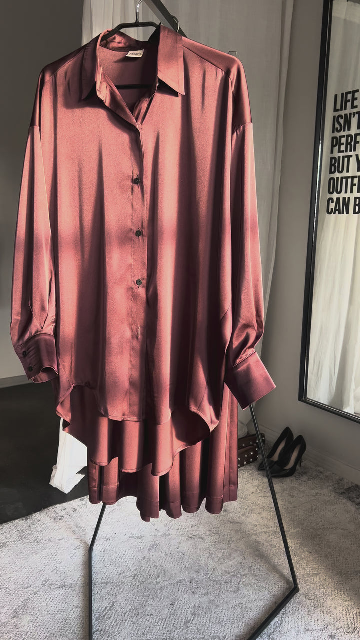 Dark Brown Silk shirt