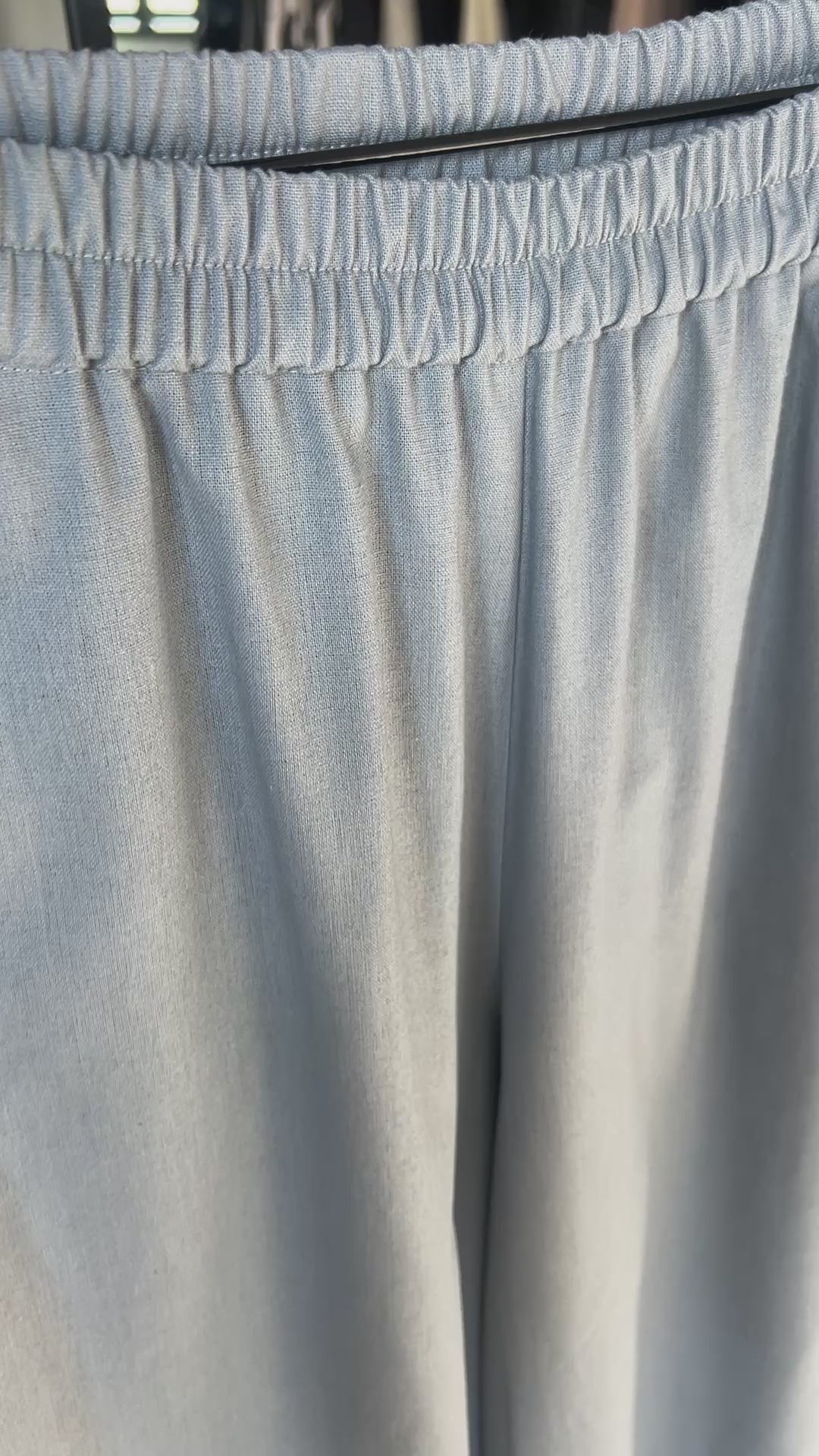 Palazzo trousers Linen Cadet Gray