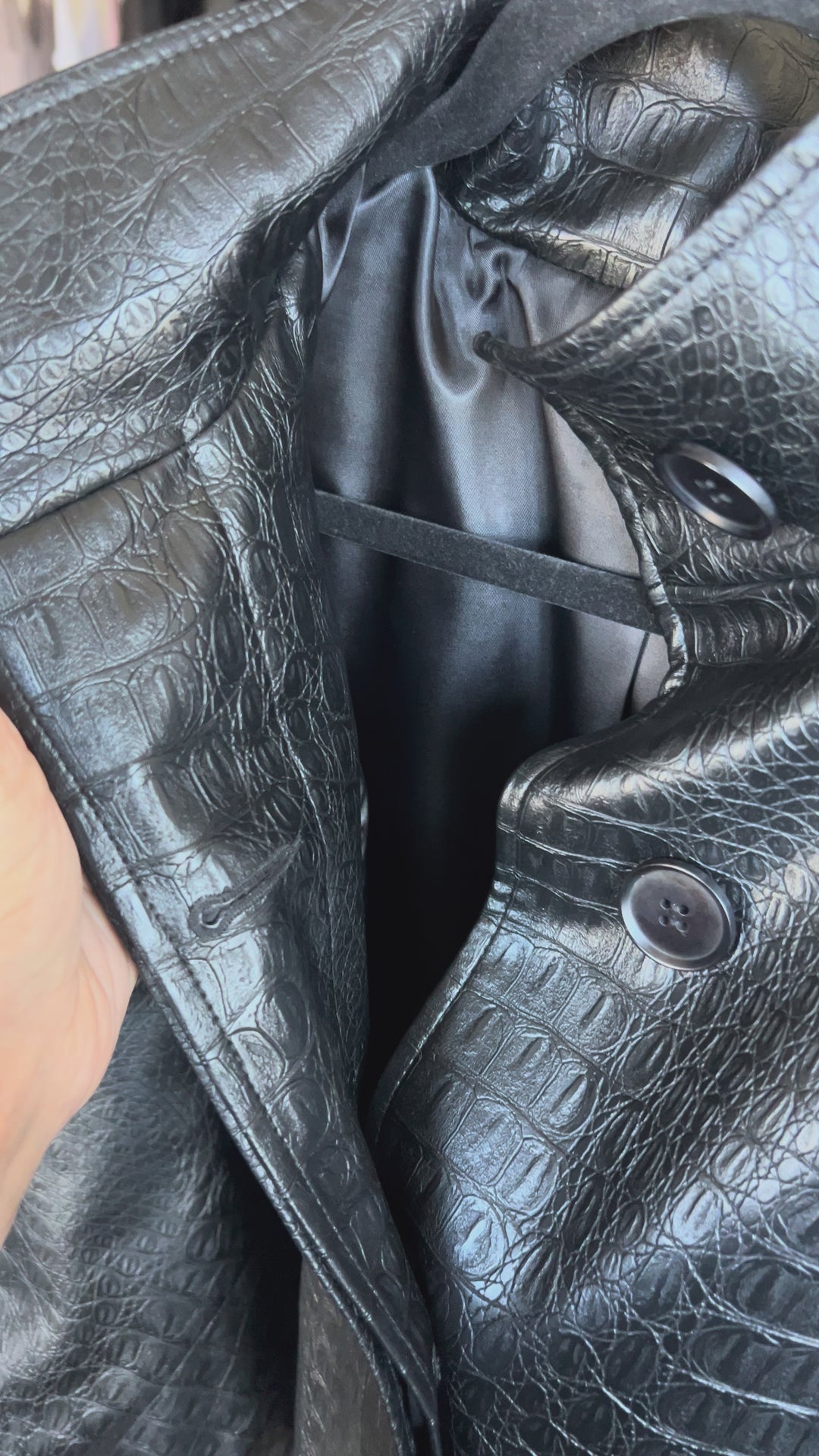 Экокожаная куртка Noir Croc