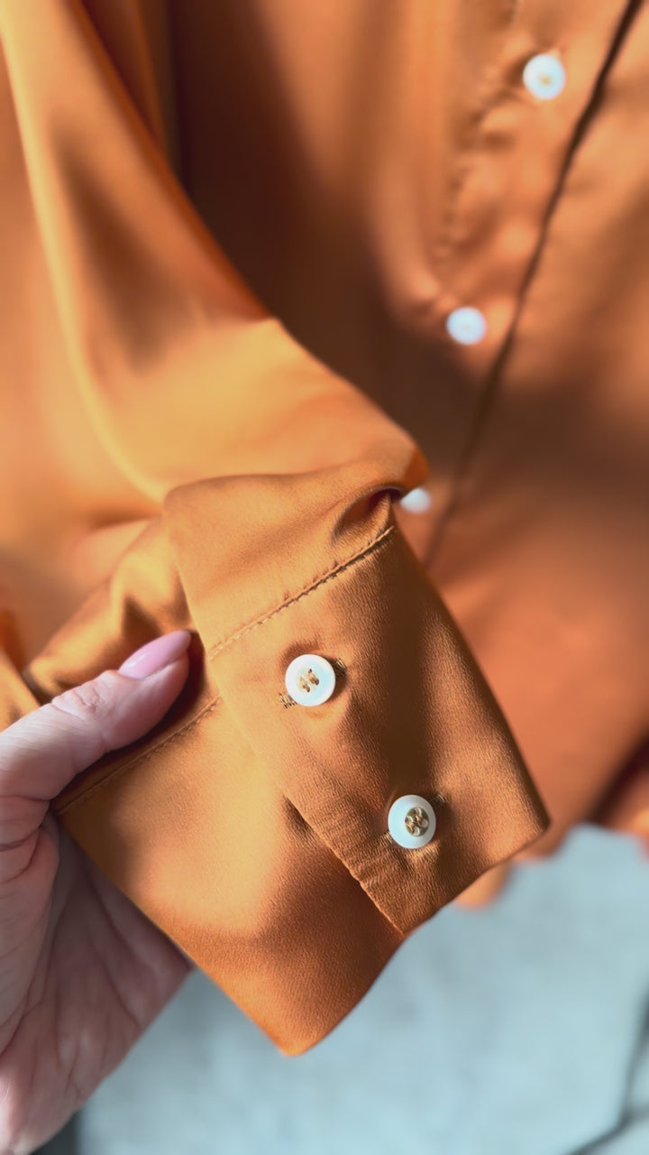 Silk Shirt Hot Lava