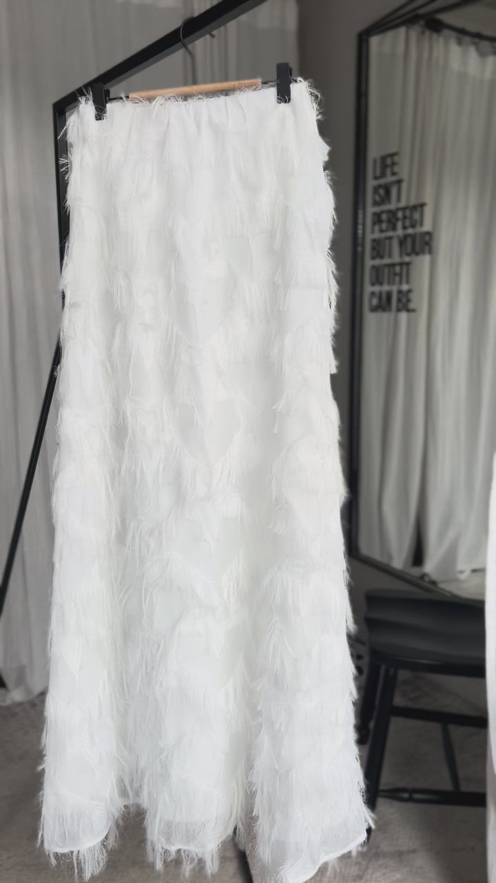Long skirt Stardust White