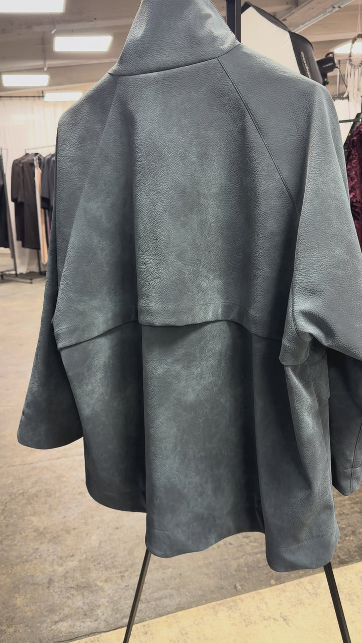 Vegan Leather Utility Jacket