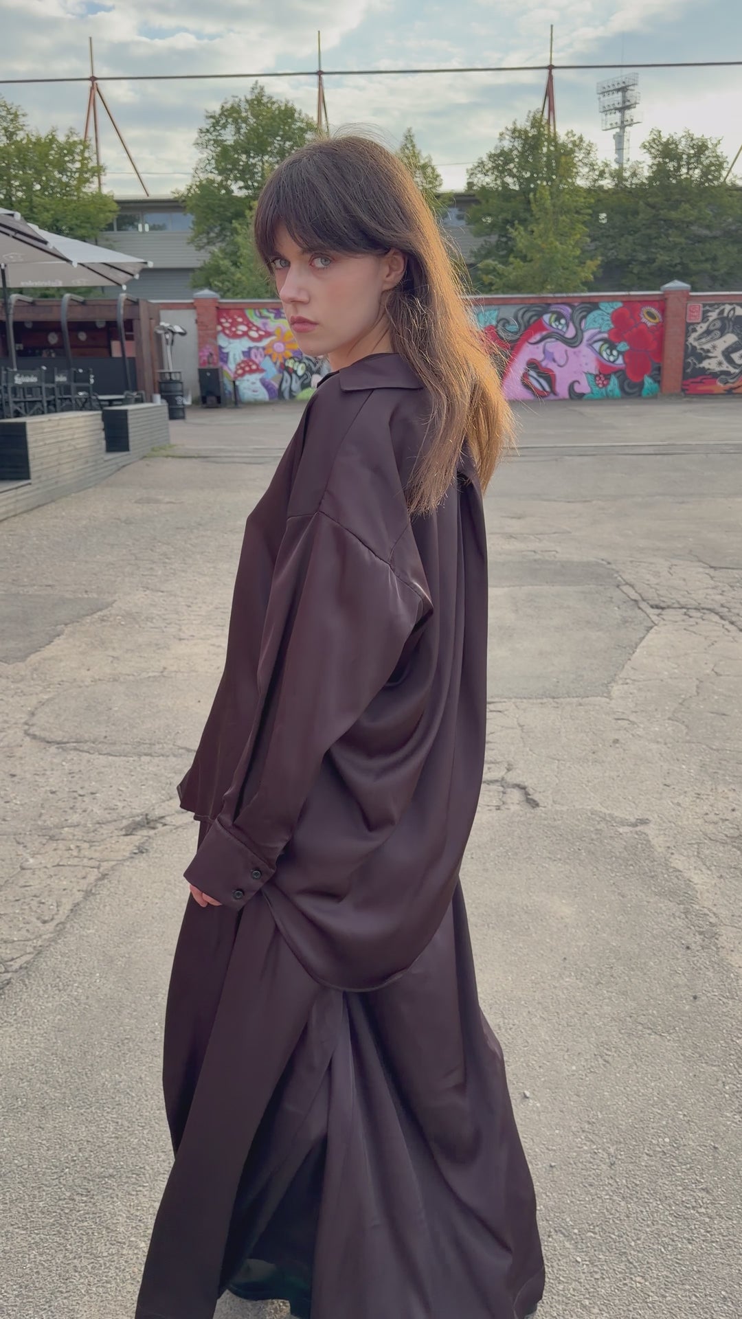 Dark Brown Silk shirt