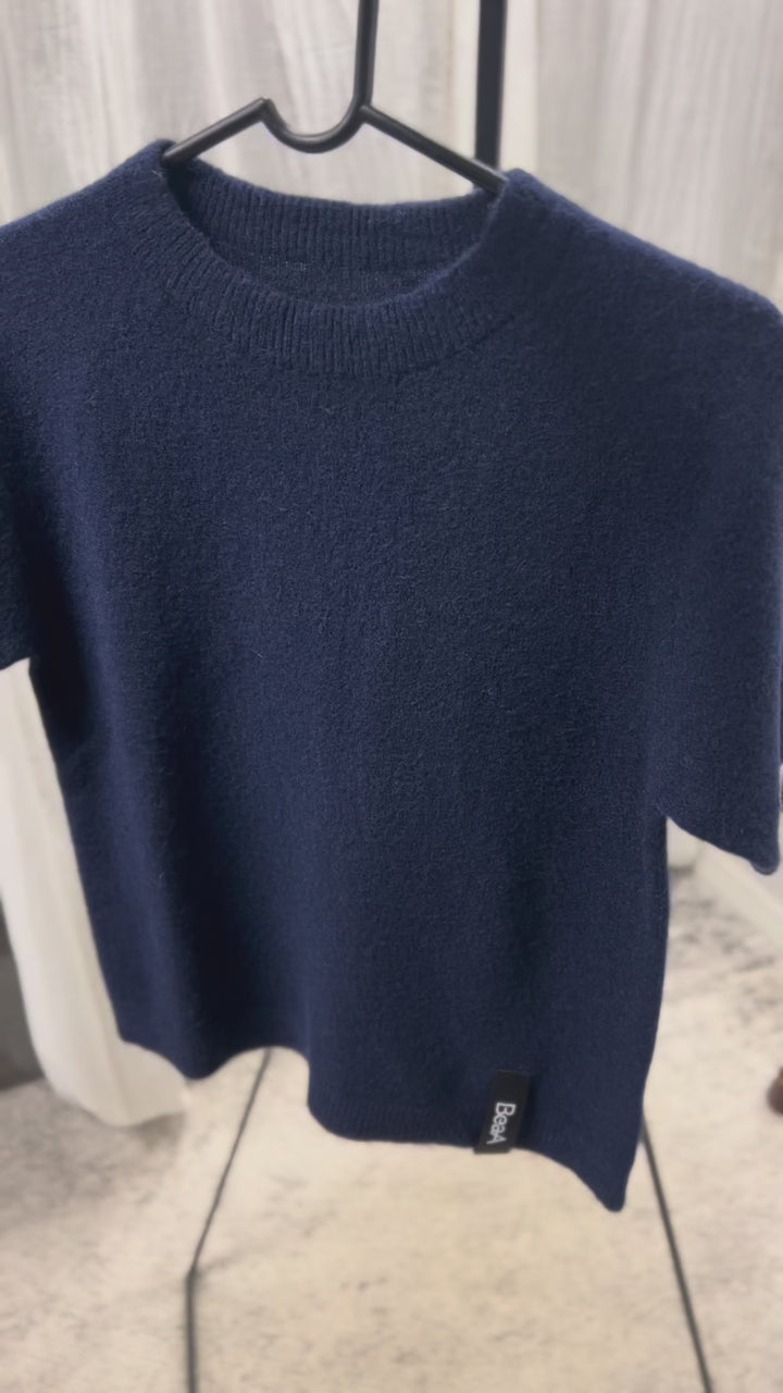 Mazuļu alpakas džemperis zilā krāsā