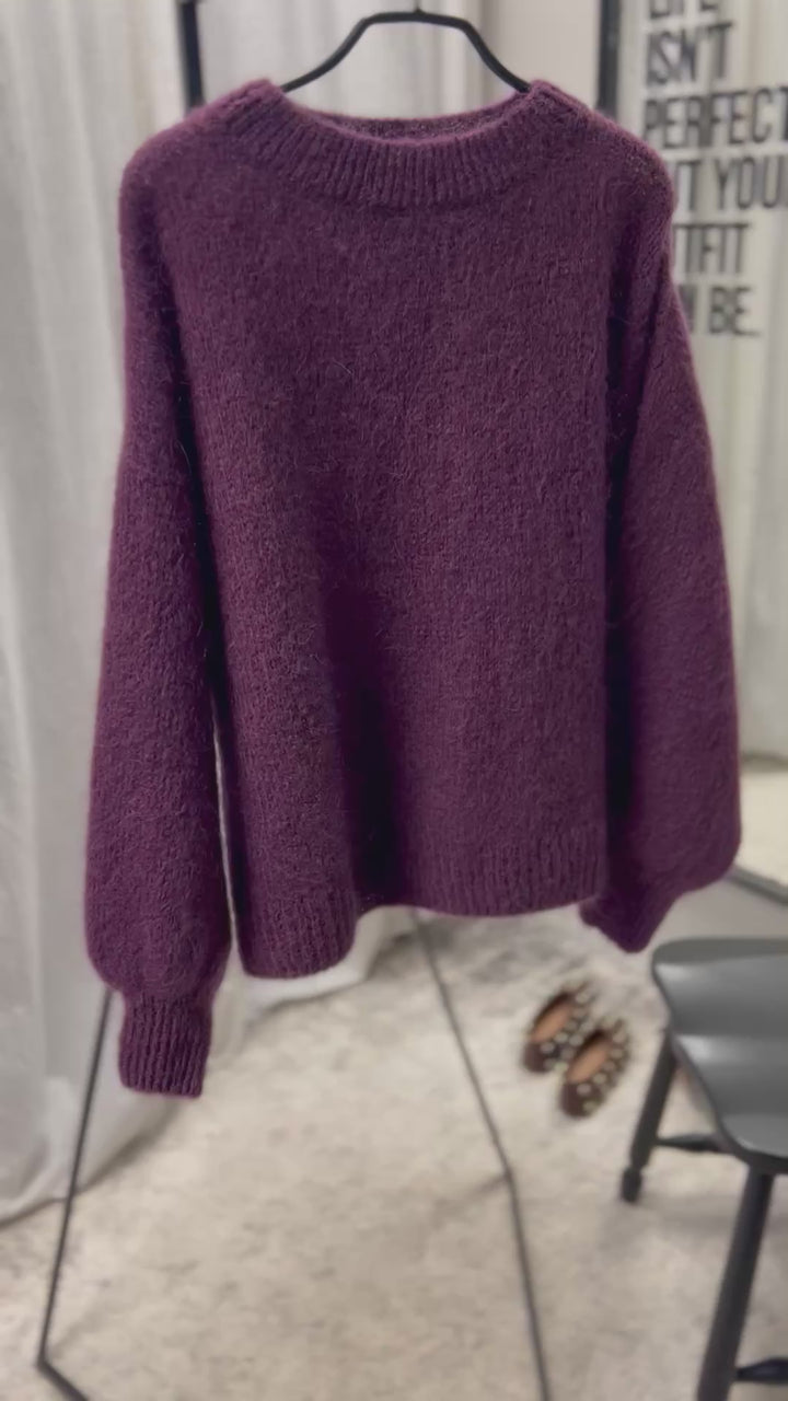 Mohair and wool Sweater Purple