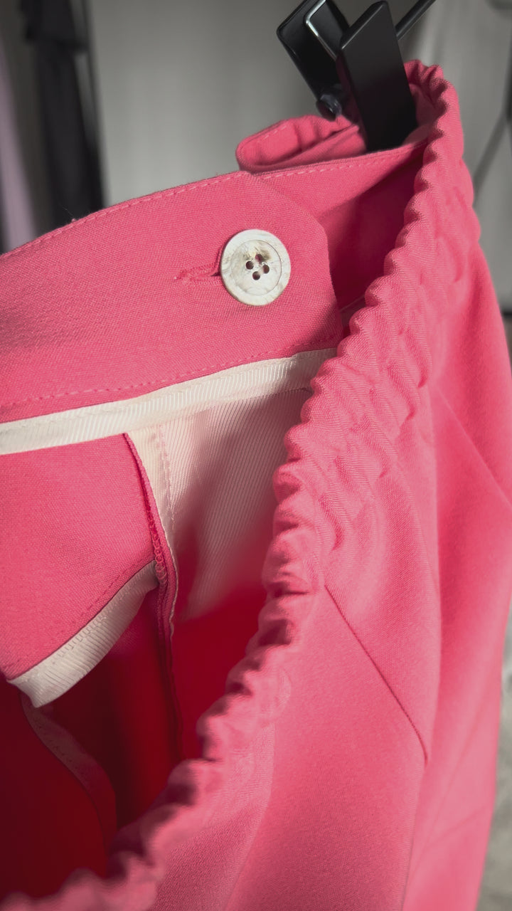 Double pleat trousers Coral