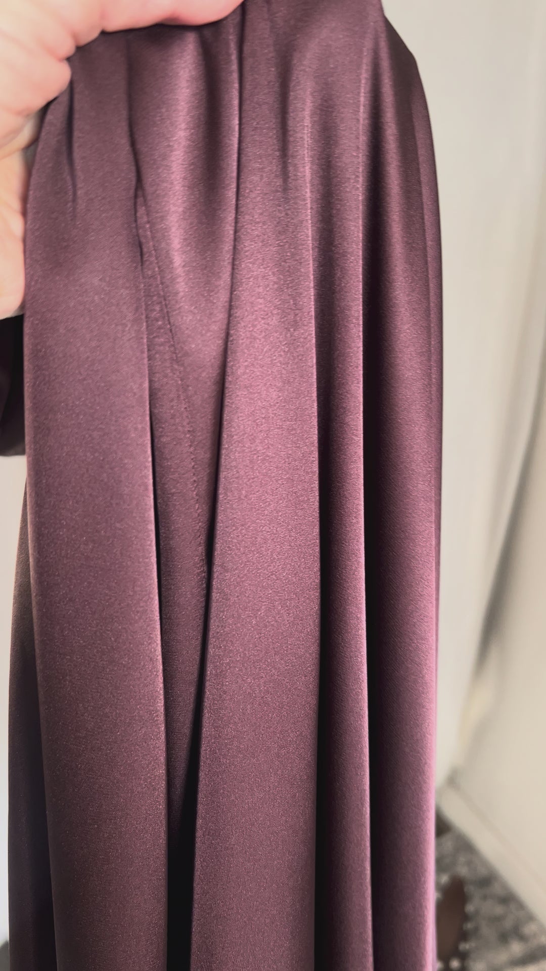 Silk Palazzo Trousers Dark brown