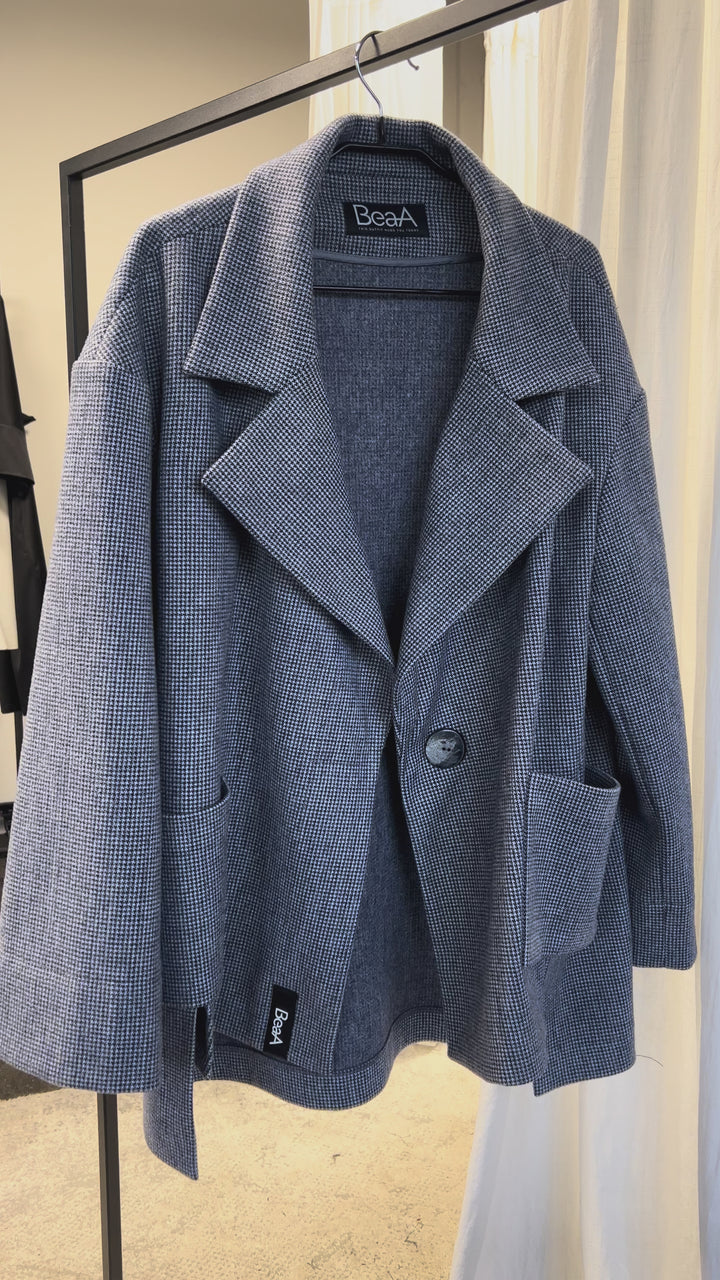 Jacket Blue Houndstooth