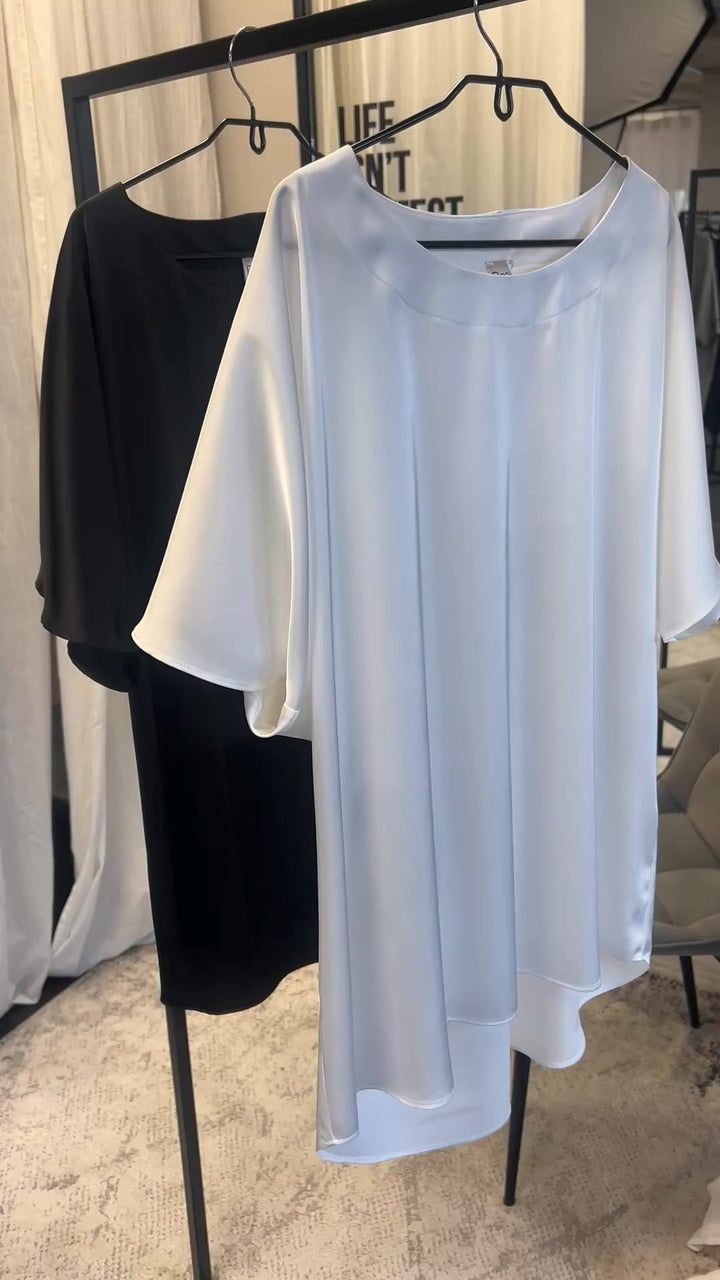 Zīda tops baltā krāsā