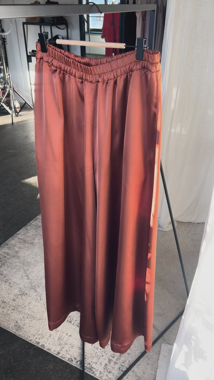 Брюки-палаццо бронзового цвета