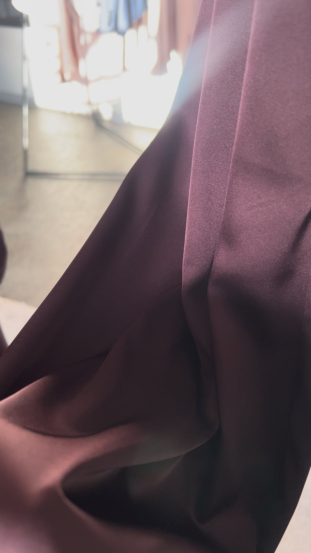 Silk Palazzo Trousers Dark brown