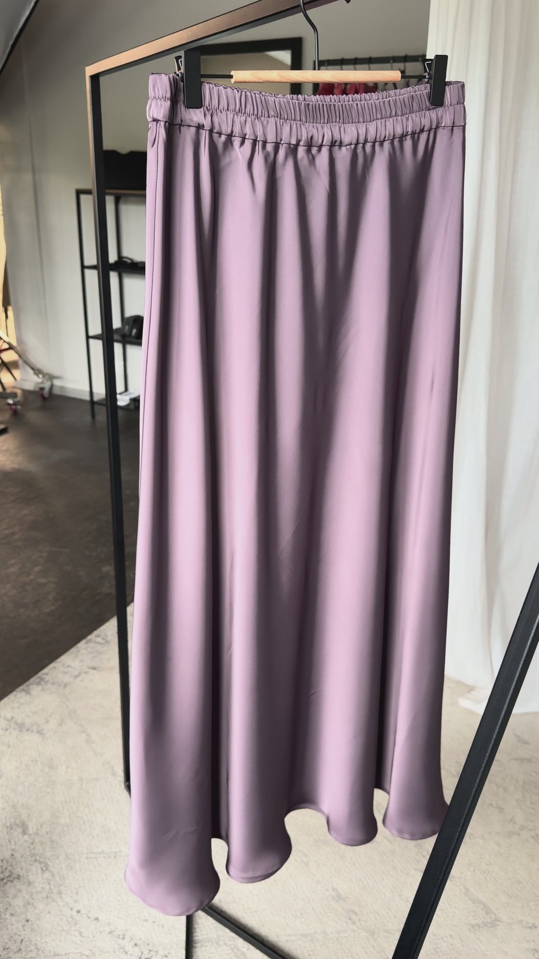 Midi Skirt – Extended Length Mauve
